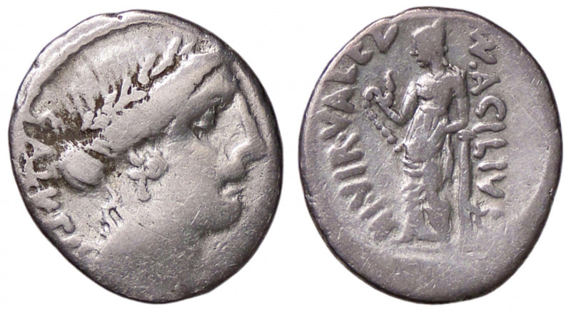 WAHRROMANE REPUBBLICANE - ACILIA - Man. Acilius Glabrio (49 a.C.) - Denario B. 8...