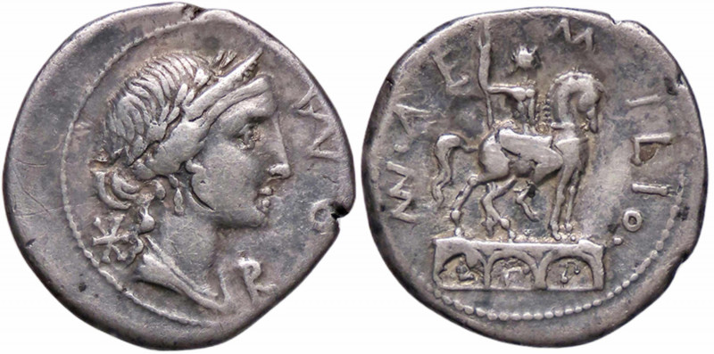 WAHRROMANE REPUBBLICANE - AEMILIA - Man. Aemilius Lepidus (114-113 a.C.) - Denar...