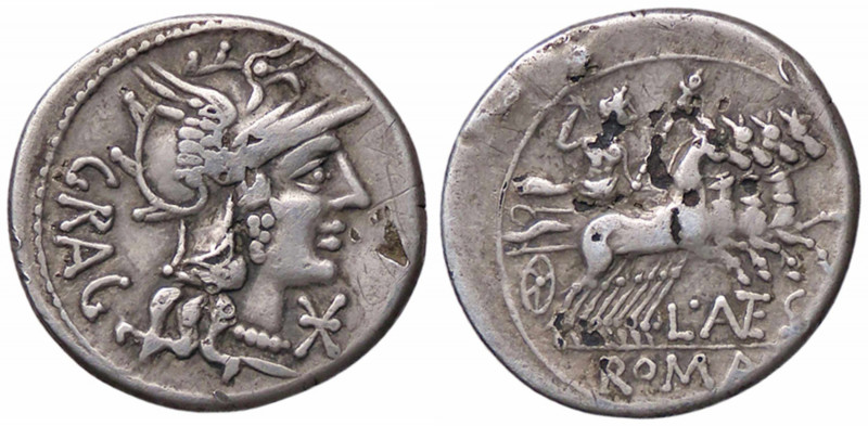WAHRROMANE REPUBBLICANE - ANTESTIA - L. Antestius Gragulus (136 a.C.) - Denario ...