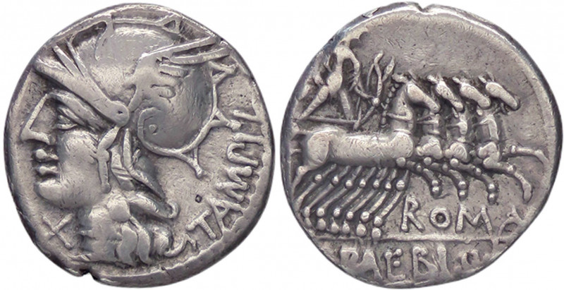 WAHRROMANE REPUBBLICANE - BAEBIA - M. Baebius Q. f. Tampilus (137 a.C.) - Denari...