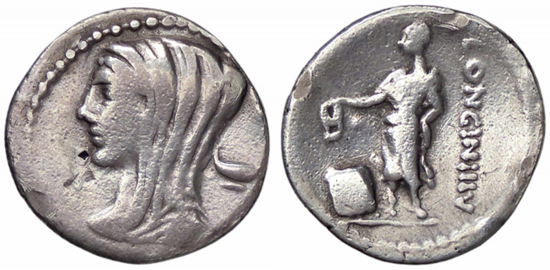 WAHRROMANE REPUBBLICANE - CASSIA - L. Cassius Longinus (63 a.C.) - Denario B. 10...