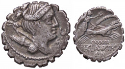 WAHRROMANE REPUBBLICANE - CLAUDIA - Ti. Claudius Ti. F. Ap. n. Nero (79 a.C.) - Denario serrato B. 5; Cr. 383/1 (AG g. 3,59)
 

BB+