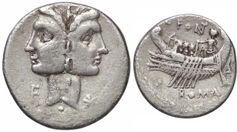 WAHRROMANE REPUBBLICANE - FONTEIA - C. Fonteius (114-113 a.C.) - Denario B. 1; C...