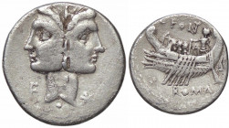 WAHRROMANE REPUBBLICANE - FONTEIA - C. Fonteius (114-113 a.C.) - Denario B. 1; Cr. 290/1 (AG g. 3,76)
 

BB+