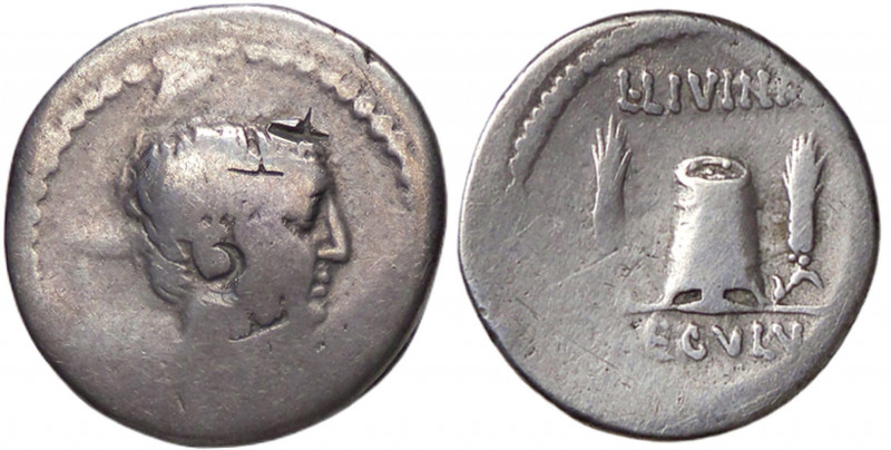 WAHRROMANE REPUBBLICANE - LIVINEIA - L. Livineius Regulus (42 a.C.) - Denario B....