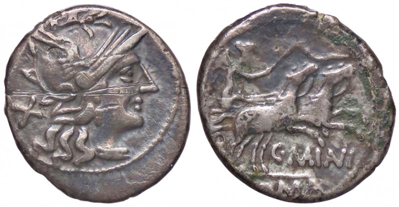 WAHRROMANE REPUBBLICANE - MAIANIA - C. Maianus (153 a.C.) - Denario B. 1; Cr. 20...