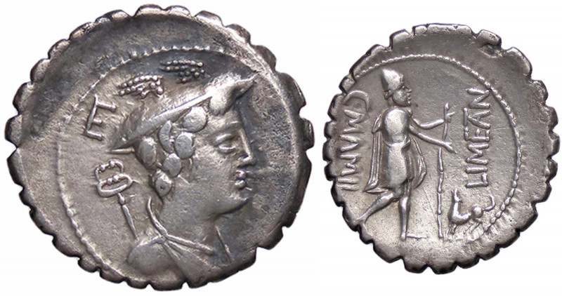 WAHRROMANE REPUBBLICANE - MAMILIA - C. Mamilius Limetanus (82 a.C.) - Denario se...