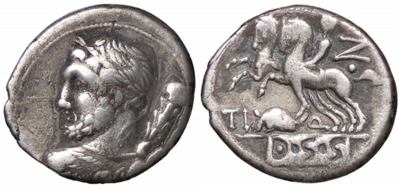 WAHRROMANE REPUBBLICANE - QUINCTIA - Ti. Quinctius (112-111 a.C.) - Denario B. 6...