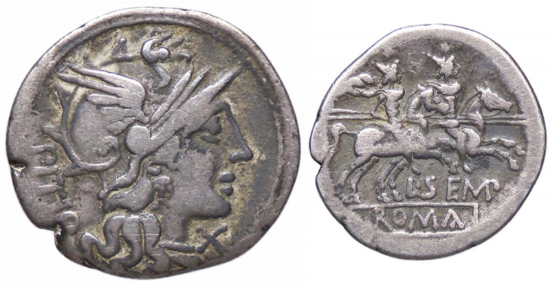WAHRROMANE REPUBBLICANE - SEMPRONIA - L. Sempronius Pitio (148 a.C.) - Denario B...