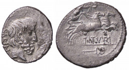 WAHRROMANE REPUBBLICANE - TITURIA - L. Titurius L. f. Sabinus (89 a.C.) - Denario B. 6; Cr. 344/3 (AG g. 3,46)
 

qBB