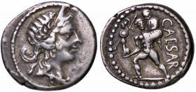 WAHRROMANE IMPERIALI - Giulio Cesare († 44 a.C.) - Denario B. 10; Cr. 458/1 (AG g. 3,92)
 

BB