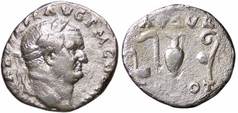 WAHRROMANE IMPERIALI - Vespasiano (69-79) - Denario C. 42/5 (AG g. 3,03)
 

q...