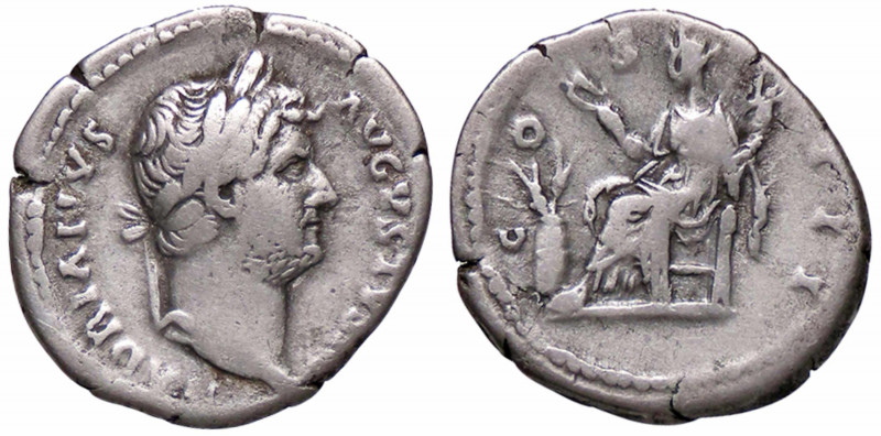 WAHRROMANE IMPERIALI - Adriano (117-138) - Denario C. 379; RIC 170 (AG g. 3,09)...