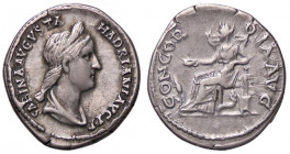 WAHRROMANE IMPERIALI - Sabina (moglie di Adriano) - Denario C. 12; RIC 398 (AG g. 3,23)
 

BB+
