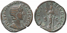 WAHRROMANE IMPERIALI - Giulia Mamea (madre di A. Severo) - Sesterzio C. 21; RIC 676 (AE g. 22,11)
 

bel BB