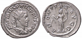 WAHRROMANE IMPERIALI - Filippo I (244-249) - Antoniniano C. 9; RIC 27b (AG g. 4,22)
 

SPL+