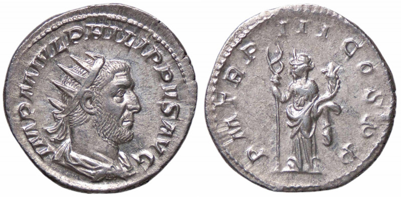 WAHRROMANE IMPERIALI - Filippo I (244-249) - Antoniniano C. 124; RIC 3 (AG g. 3,...