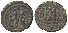 WAHRBIZANTINE - Giustino II (565-578) - Follis (Cizico) Ratto 870/885; Sear 372 (AE g. 13,19)
 

meglio di MB