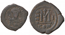 WAHRBIZANTINE - Maurizio Tiberio (582-602) - Follis (Costantinopoli) Sear 494 (AE g. 13,42)
 

MB/qBB