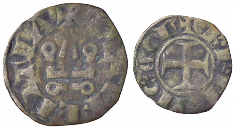 WAHRLe Crociate, raccolta di denari tornesi - CHIARENZA - Carlo I d'Angiò (1278-...