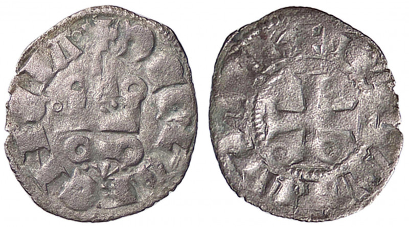 WAHRLe Crociate, raccolta di denari tornesi - CHIARENZA - Maud de Hainaut (1316-...