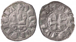 WAHRLe Crociate, raccolta di denari tornesi - CHIARENZA - Maud de Hainaut (1316-1321) - Denaro tornese Malloy 34/42 (MI g. 0,57)
 

meglio di MB