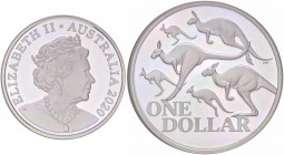 WAHRESTERE - AUSTRALIA - Elisabetta II (1952) - 5 Dollari 2020 - Canguro AG In scatola
 In scatola

FS