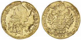 WAHRESTERE - AUSTRIA - Giuseppe II d'Asburgo-Lorena (1780-1790) - Ducato 1786 F Kr. 1873 (AU g. 3,43) Da montatura
 Da montatura

MB