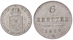 WAHRESTERE - AUSTRIA - Rivoluzione (1848-1849) - 6 Kreuzer 1849 A Kr. 2200 MI
 

bello SPL