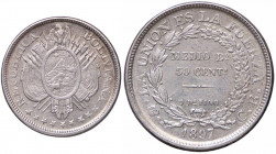 WAHRESTERE - BOLIVIA - Repubblica (1825) - 50 Centavos 1897 CB Kr. 161.5 AG
 

SPL+