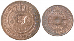 WAHRESTERE - BRASILE - Joao Principe Reggente (1799-1818) - 40 Reis (1809) Kr. 282 CU contromarca su XX Reis 1781
contromarca su XX Reis 1781 -

qB...