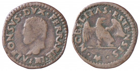 WAHRZECCHE ITALIANE - FERRARA - Alfonso I d'Este (1505-1534) - Denaro CNI 82/102; MIR 284 (CU g. 1,37)
 

qBB