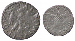 WAHRZECCHE ITALIANE - FERRARA - Alfonso II d'Este (1559-1597) - Quattrino CNI 138/147; MIR 327 (CU g. 0,68)
 

BB