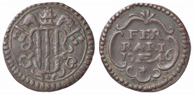 WAHRZECCHE ITALIANE - FERRARA - Benedetto XIV (1740-1758) - Quattrino 1746 CU
 

BB