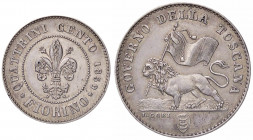 WAHRZECCHE ITALIANE - FIRENZE - Governo provvisorio (1859-1860) - Fiorino 1859 Pag. 228; Mont. 471 AG
 

SPL+