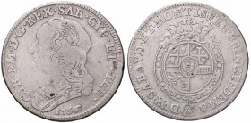 WAHRSAVOIA - Carlo Emanuele III (1730-1773) - Quarto di scudo 1756 Mont. 192 AG
 

MB