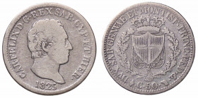 WAHRSAVOIA - Carlo Felice (1821-1831) - 50 Centesimi 1825 T Pag. 111; Mont. 110 AG
 

MB