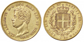 WAHRSAVOIA - Carlo Alberto (1831-1849) - 20 Lire 1847 T (ssz) Pag. 205a; Mont. 77 RR AU
 

BB