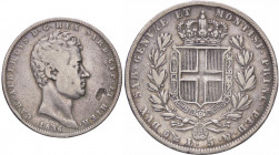 WAHRSAVOIA - Carlo Alberto (1831-1849) - 5 Lire 1836 G Pag. 239; Mont. 115 AG
 

MB/qBB