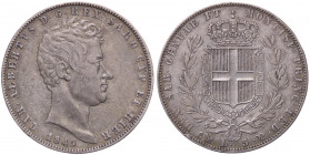 WAHRSAVOIA - Carlo Alberto (1831-1849) - 5 Lire 1847 G Pag. 261; Mont. 137 AG
 

BB/BB+