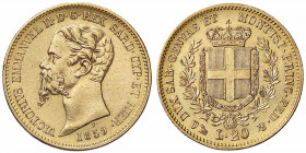 WAHRSAVOIA - Vittorio Emanuele II (1849-1861) - 20 Lire 1859 G Pag. 354; Mont. 23 AU
 

qBB/BB
