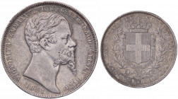 WAHRSAVOIA - Vittorio Emanuele II (1849-1861) - 5 Lire 1851 G Pag. 372; Mont. 43 R AG
 

bel BB