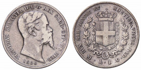 WAHRSAVOIA - Vittorio Emanuele II (1849-1861) - Lira 1859 M Pag. 413; Mont. 87 R AG
 

MB