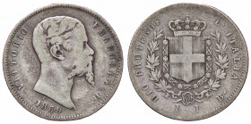 WAHRSAVOIA - Vittorio Emanuele II Re eletto (1859-1861) - Lira 1859 B Pag. 438; Mont. 110 R AG
 

MB