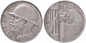 WAHRSAVOIA - Vittorio Emanuele III (1900-1943) - 20 Lire 1928 Elmetto Pag. 680; Mont. 76 NC AG
 

BB+/qSPL