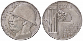 WAHRSAVOIA - Vittorio Emanuele III (1900-1943) - 20 Lire 1928 Elmetto Pag. 680; Mont. 76 NC AG
 

BB/BB+