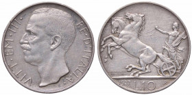 WAHRSAVOIA - Vittorio Emanuele III (1900-1943) - 10 Lire 1927 ** Biga Pag. 692a; Mont. 90 AG
 

bel BB