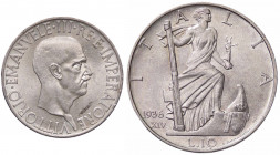 WAHRSAVOIA - Vittorio Emanuele III (1900-1943) - 10 Lire 1936 XIV Impero Pag. 700; Mont. 101 AG Segnetto al D/
 Segnetto al D/

qFDC