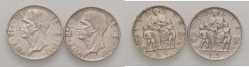 WAHRSAVOIA - Vittorio Emanuele III (1900-1943) - 5 Lire 1936 e 1937 Fecondità Pag. 719 e 720; Mont. 133 e 134 R AG
 

qSPL
