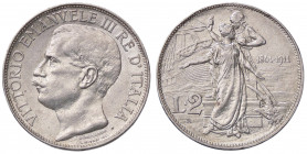 WAHRSAVOIA - Vittorio Emanuele III (1900-1943) - 2 Lire 1911 Cinquantenario Pag. 736; Mont. 152 AG Colpetto
 Colpetto

SPL